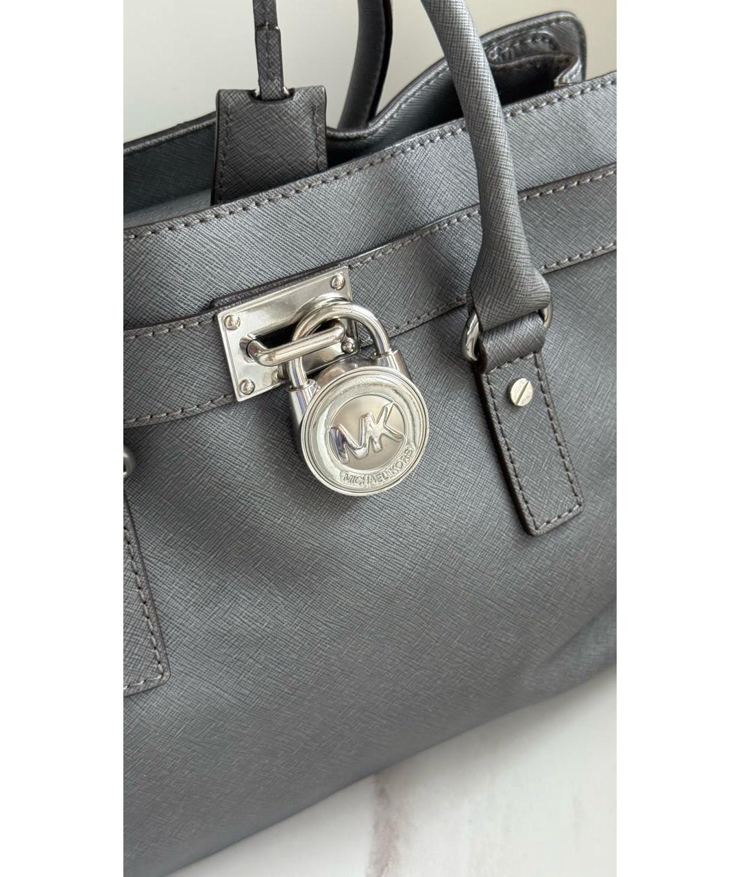MICHAEL KORS Антрацитовая сумка с короткими ручками, фото 2
