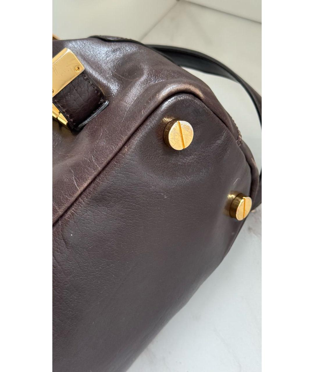 MICHAEL KORS Коричневая кожаная сумка с короткими ручками, фото 5