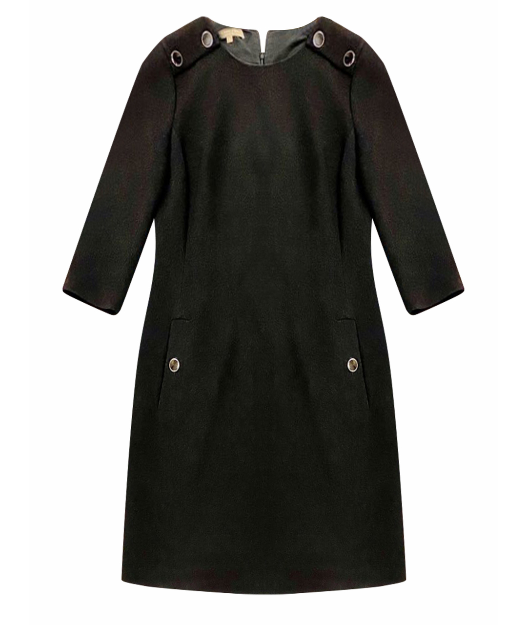 MICHAEL KORS Черное шерстяное коктейльное платье, фото 1