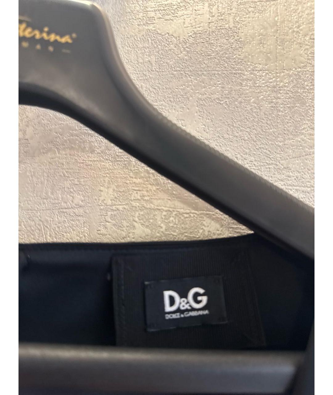 DOLCE&GABBANA Черное ацетатное повседневное платье, фото 3