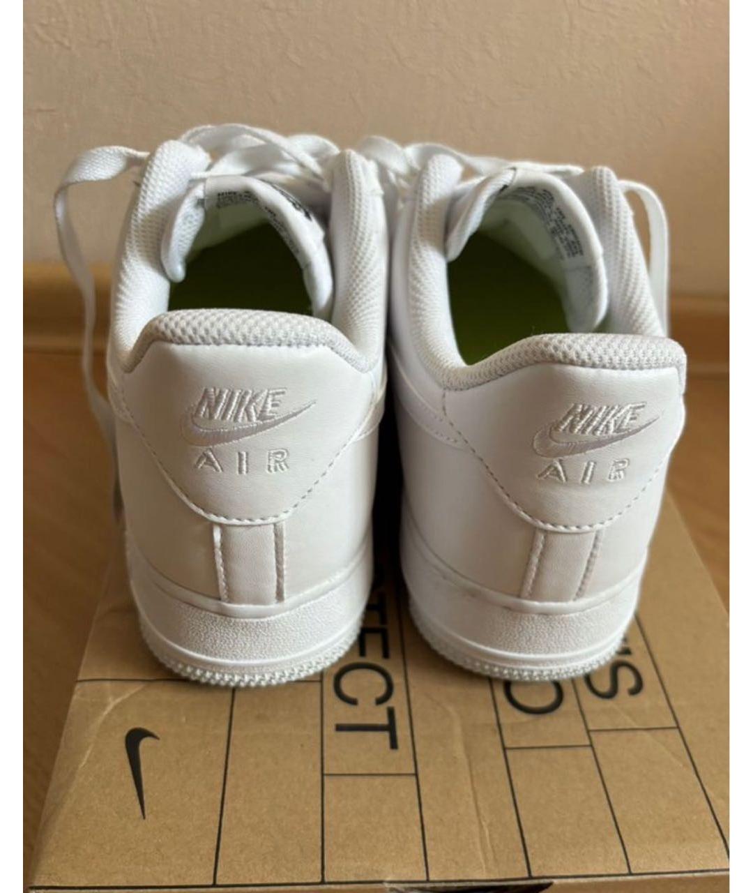 NIKE Белые кроссовки из искусственной кожи, фото 4