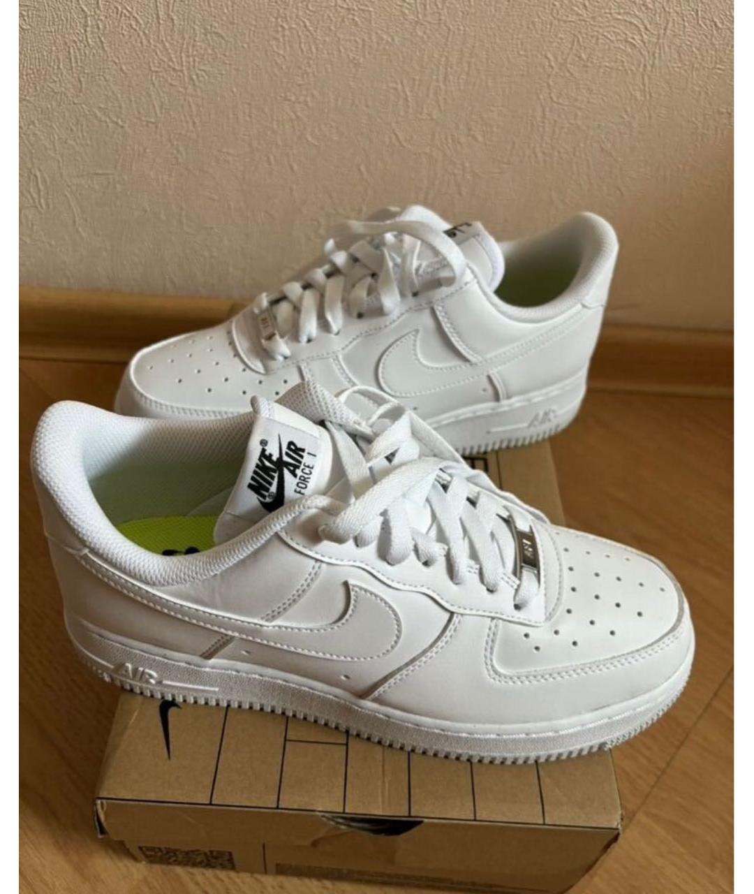 NIKE Белые кроссовки из искусственной кожи, фото 9
