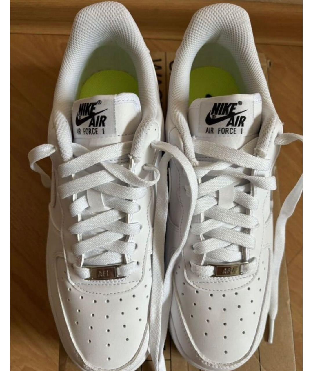NIKE Белые кроссовки из искусственной кожи, фото 3