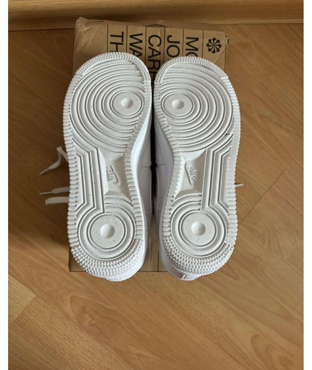 NIKE Белые кроссовки из искусственной кожи, фото 5