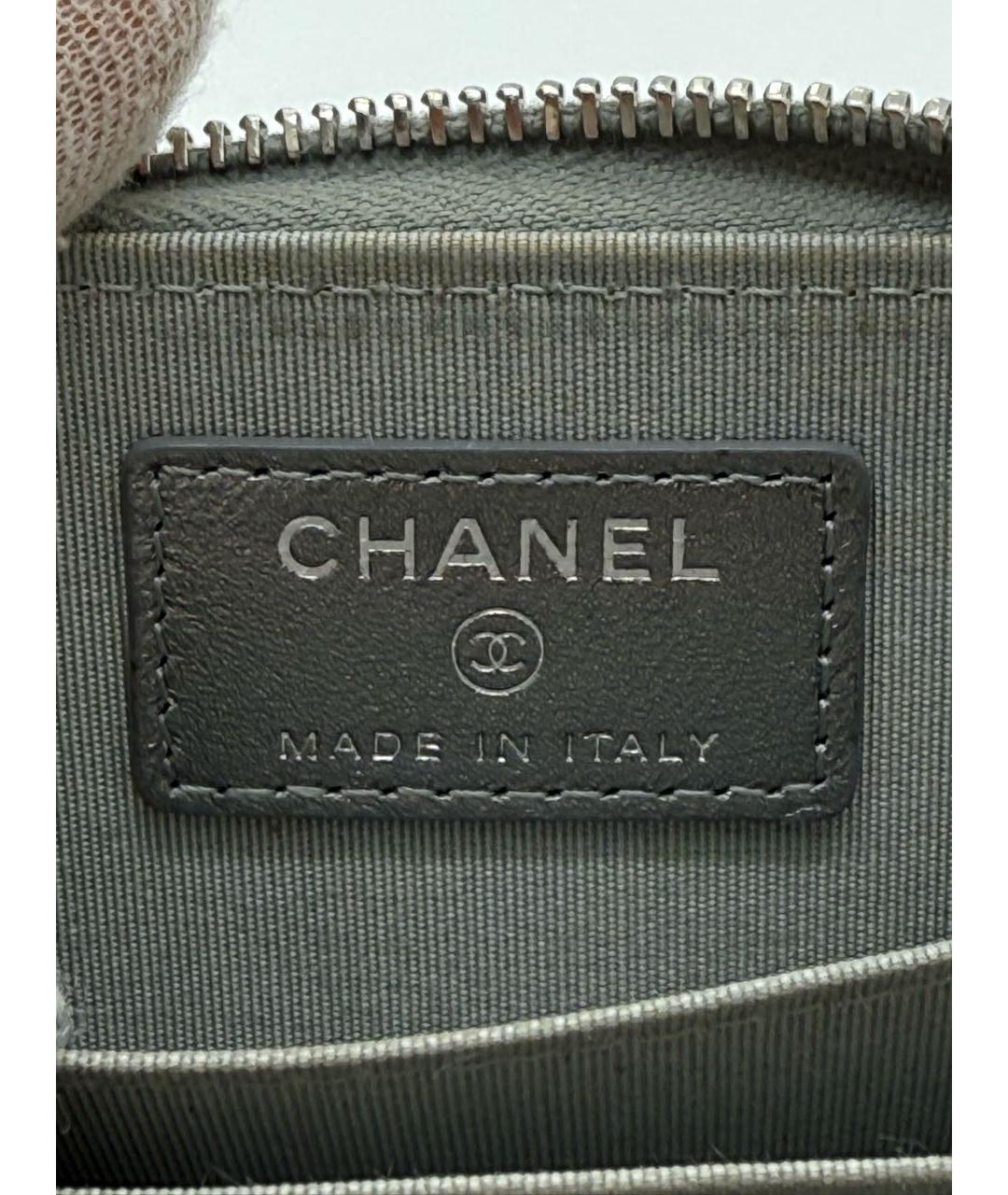 CHANEL Серебрянный кожаный кошелек, фото 6