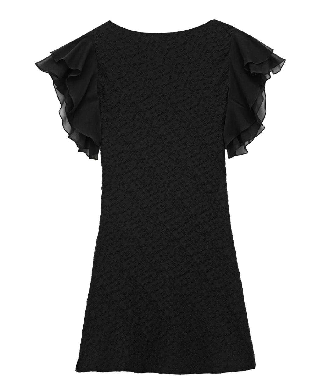 SAINT LAURENT Черное хлопковое коктейльное платье, фото 2