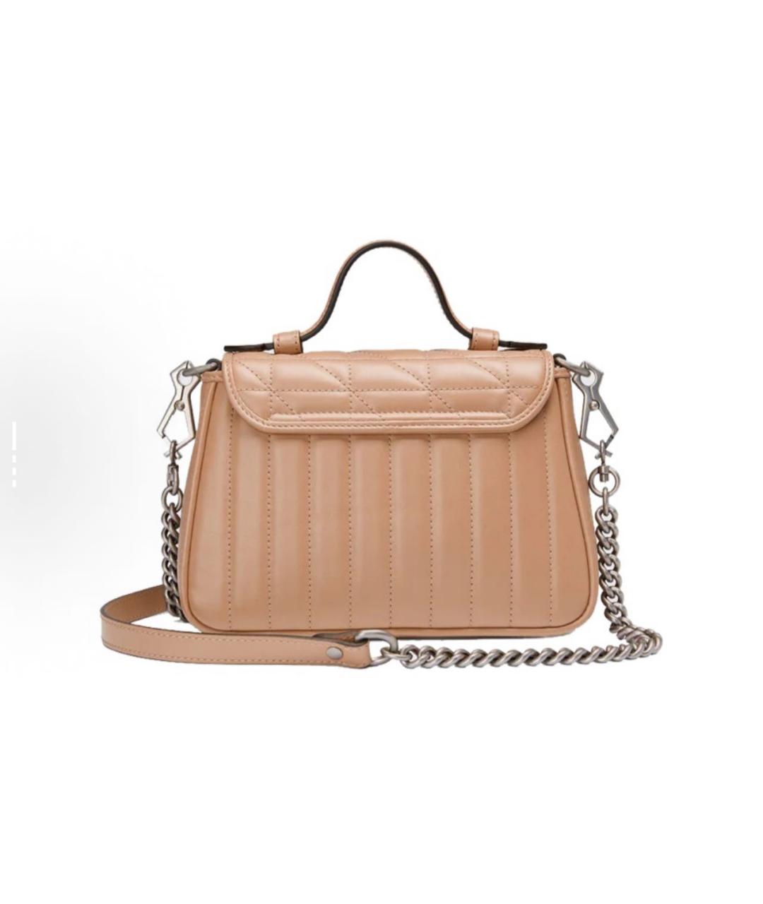 GUCCI Бежевая кожаная сумка через плечо, фото 3