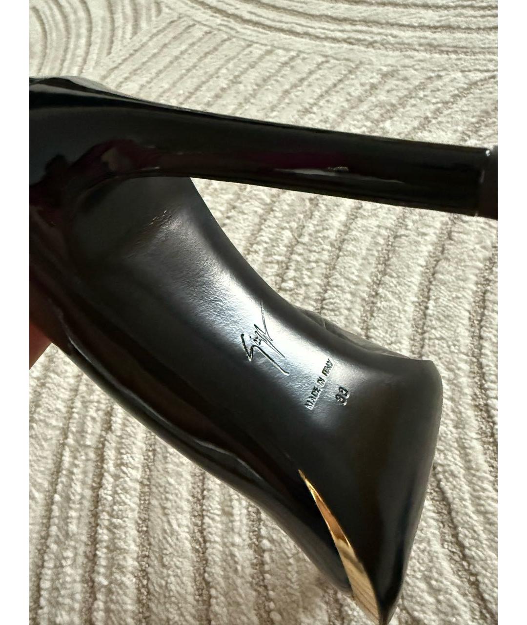 GIUSEPPE ZANOTTI DESIGN Черные туфли из лакированной кожи, фото 6
