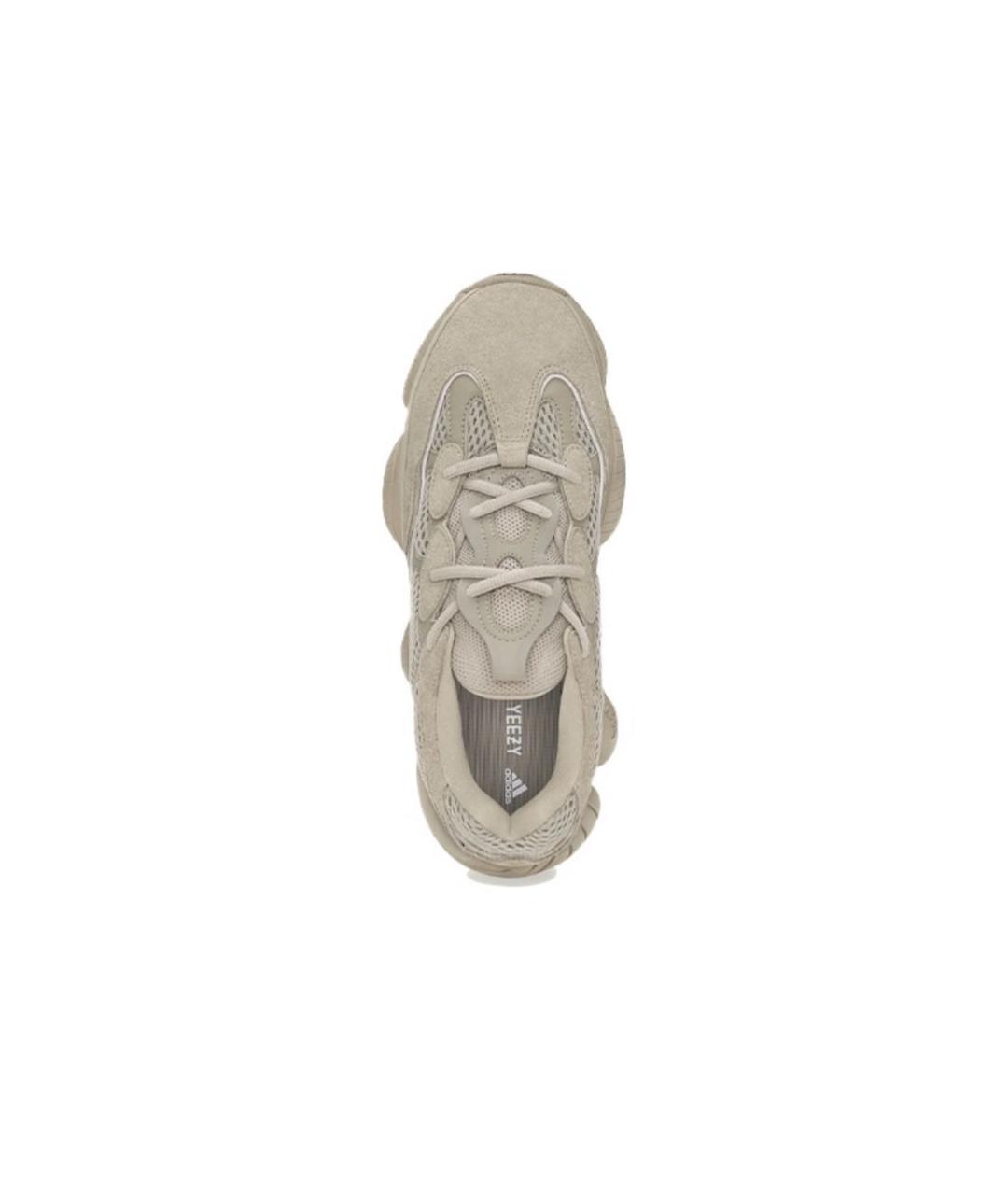 ADIDAS YEEZY Бежевые замшевые кроссовки, фото 4