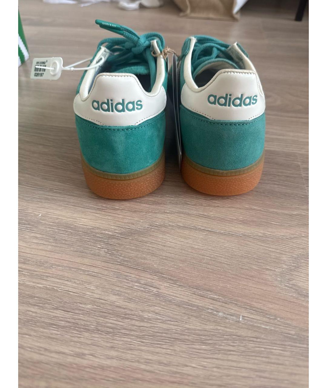 ADIDAS Бирюзовые замшевые кеды, фото 4