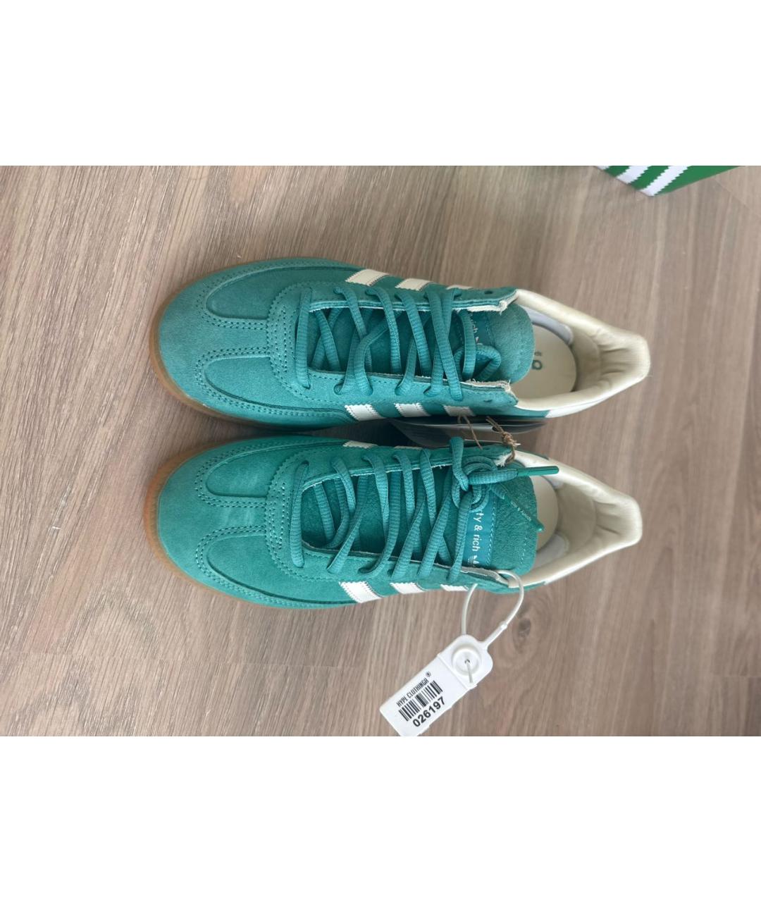 ADIDAS Бирюзовые замшевые кеды, фото 2