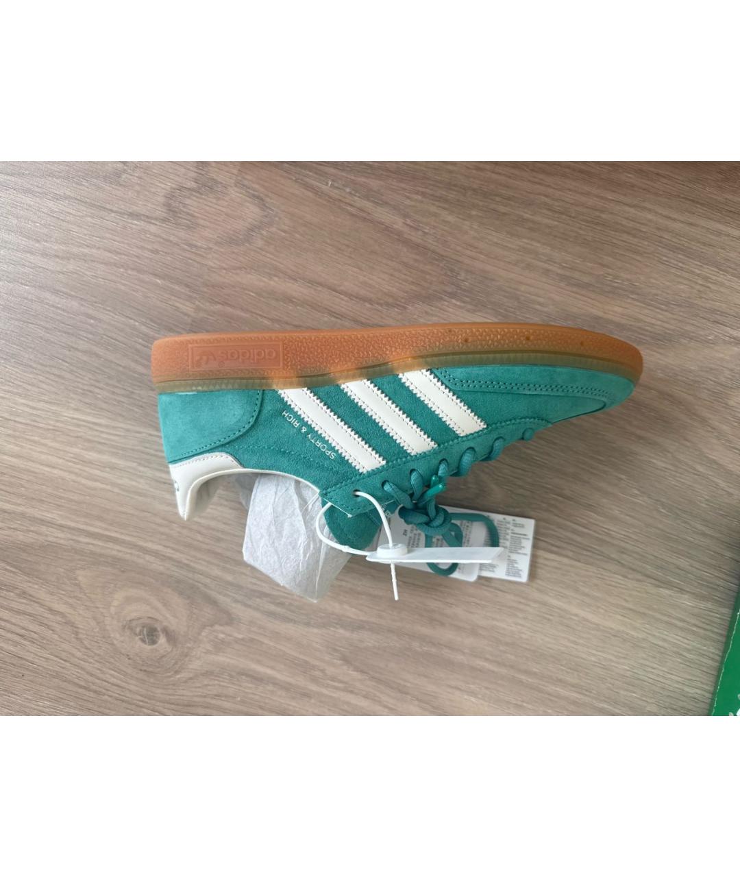 ADIDAS Бирюзовые замшевые кеды, фото 5