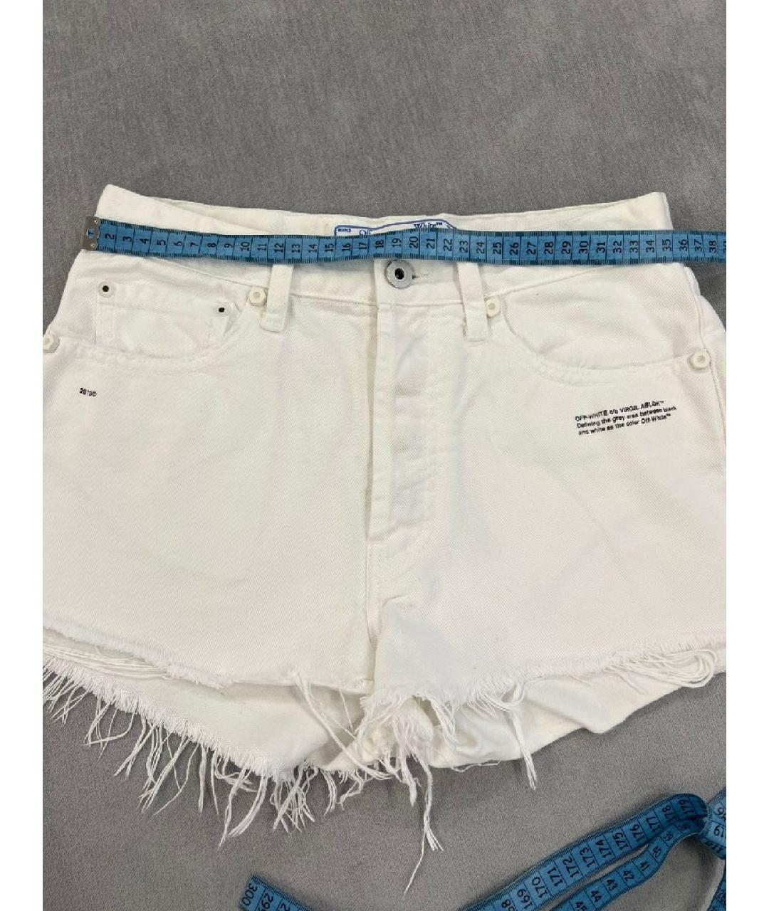 OFF-WHITE Белые хлопковые шорты, фото 5