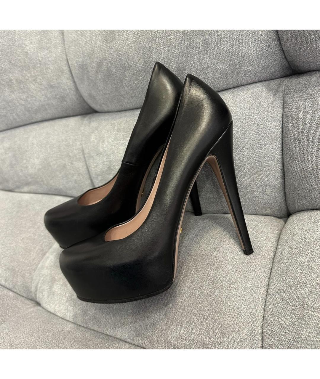 GUCCI Черные кожаные туфли, фото 7