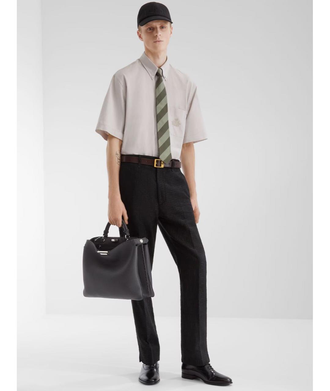FENDI Бежевая хлопковая кэжуал рубашка, фото 6