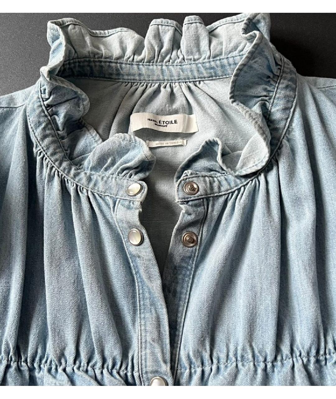 ISABEL MARANT ETOILE Синяя хлопковая блузы, фото 7