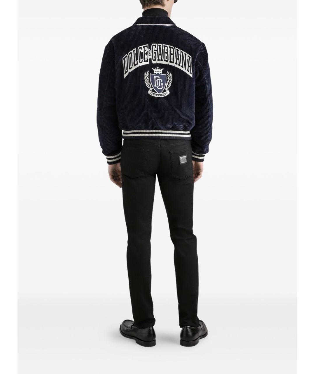 DOLCE&GABBANA Черные хлопковые повседневные брюки, фото 4