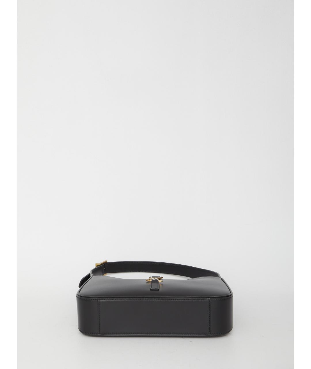 SAINT LAURENT Черная кожаная сумка с короткими ручками, фото 3