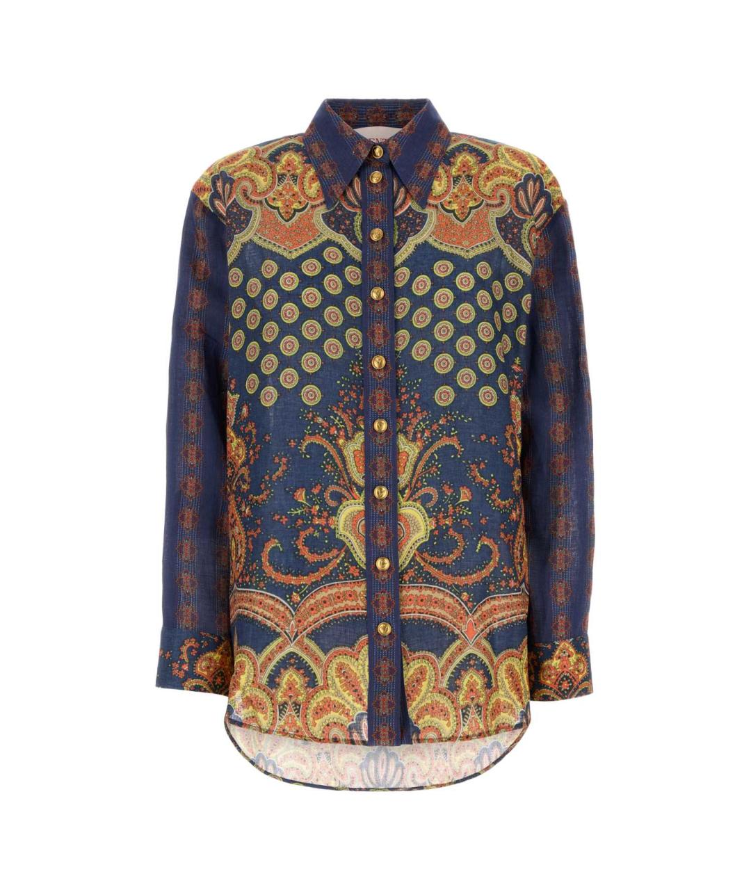 VALENTINO Мульти льняная рубашка, фото 1