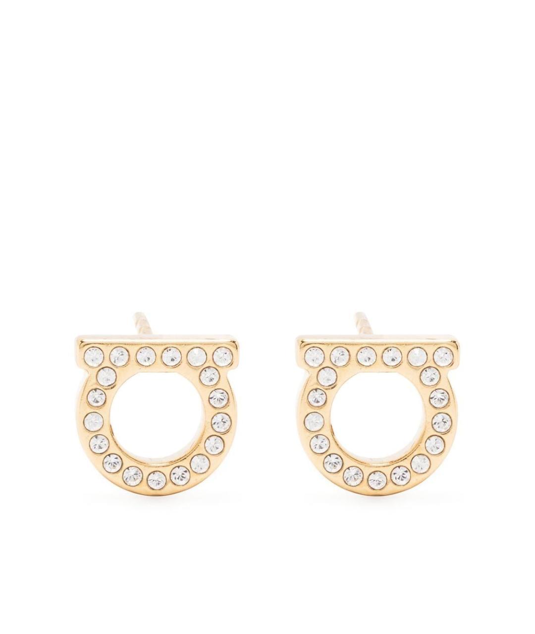 FERRAGAMO Золотые металлические серьги, фото 1