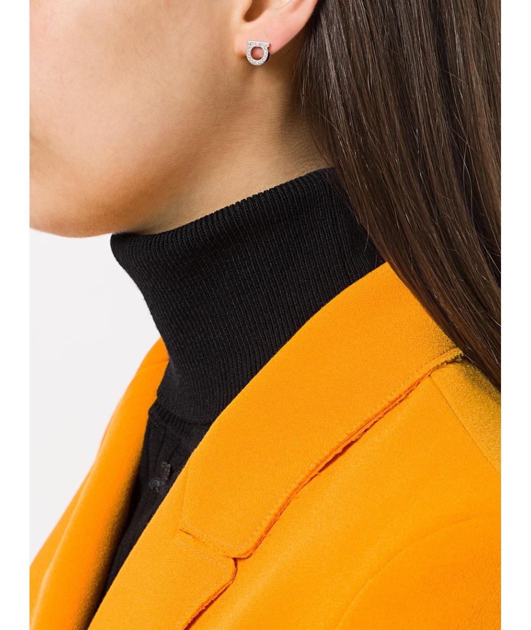 FERRAGAMO Серебряные металлические серьги, фото 2