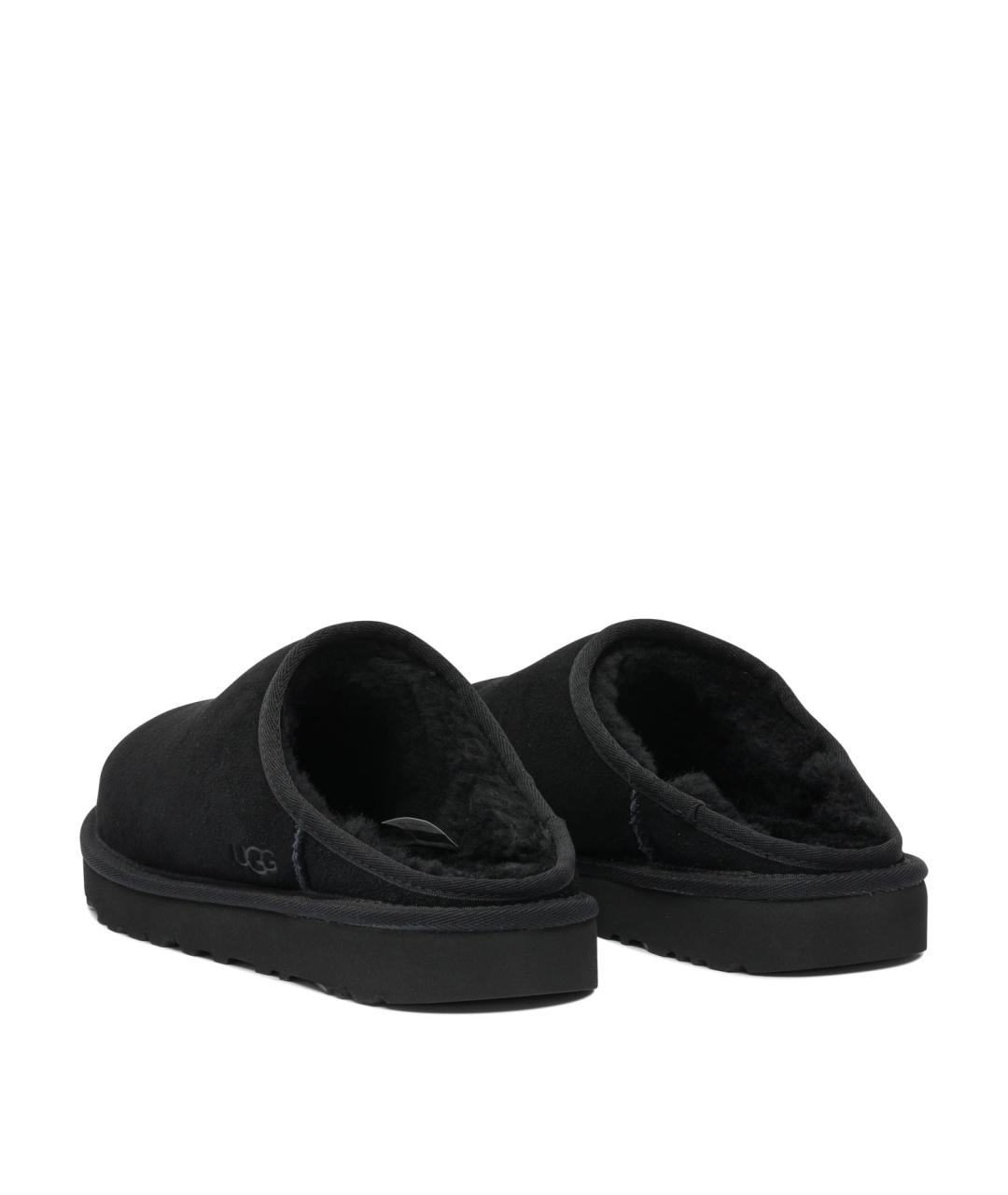 UGG AUSTRALIA Черные замшевые шлепанцы, фото 4