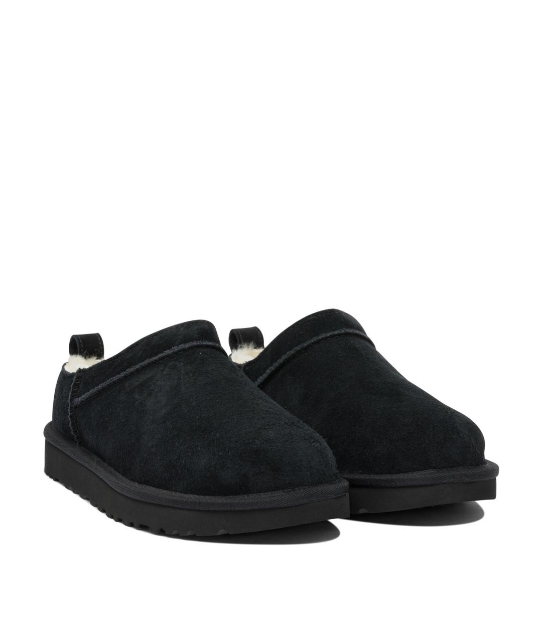 UGG AUSTRALIA Черные кожаные сабо, фото 2