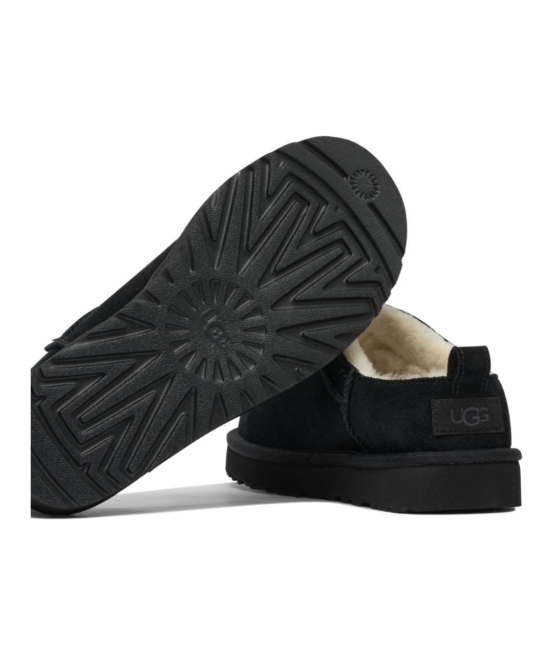 UGG AUSTRALIA Черные кожаные сабо, фото 5