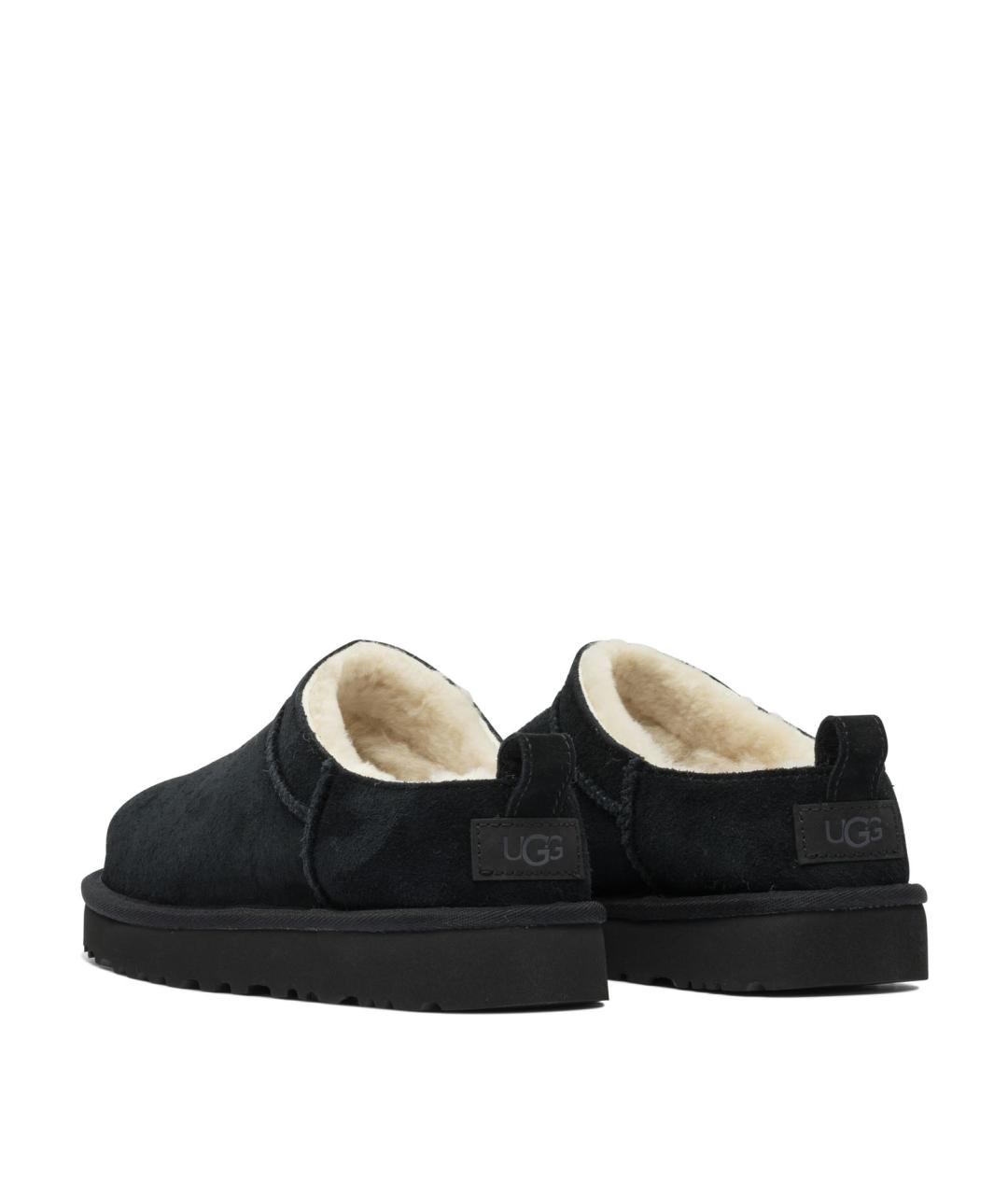 UGG AUSTRALIA Черные кожаные сабо, фото 4