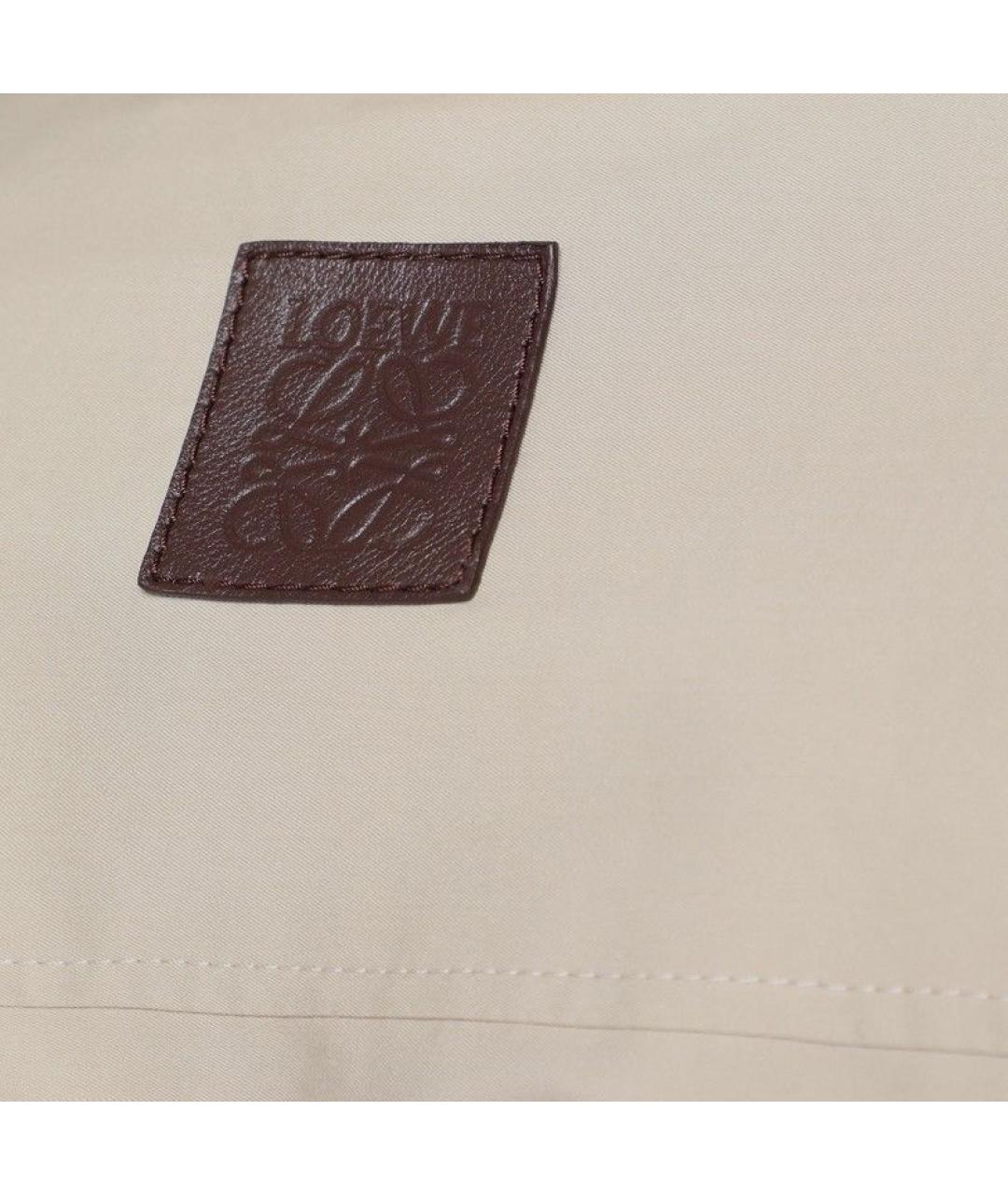 LOEWE Бежевое хлопковое повседневное платье, фото 2