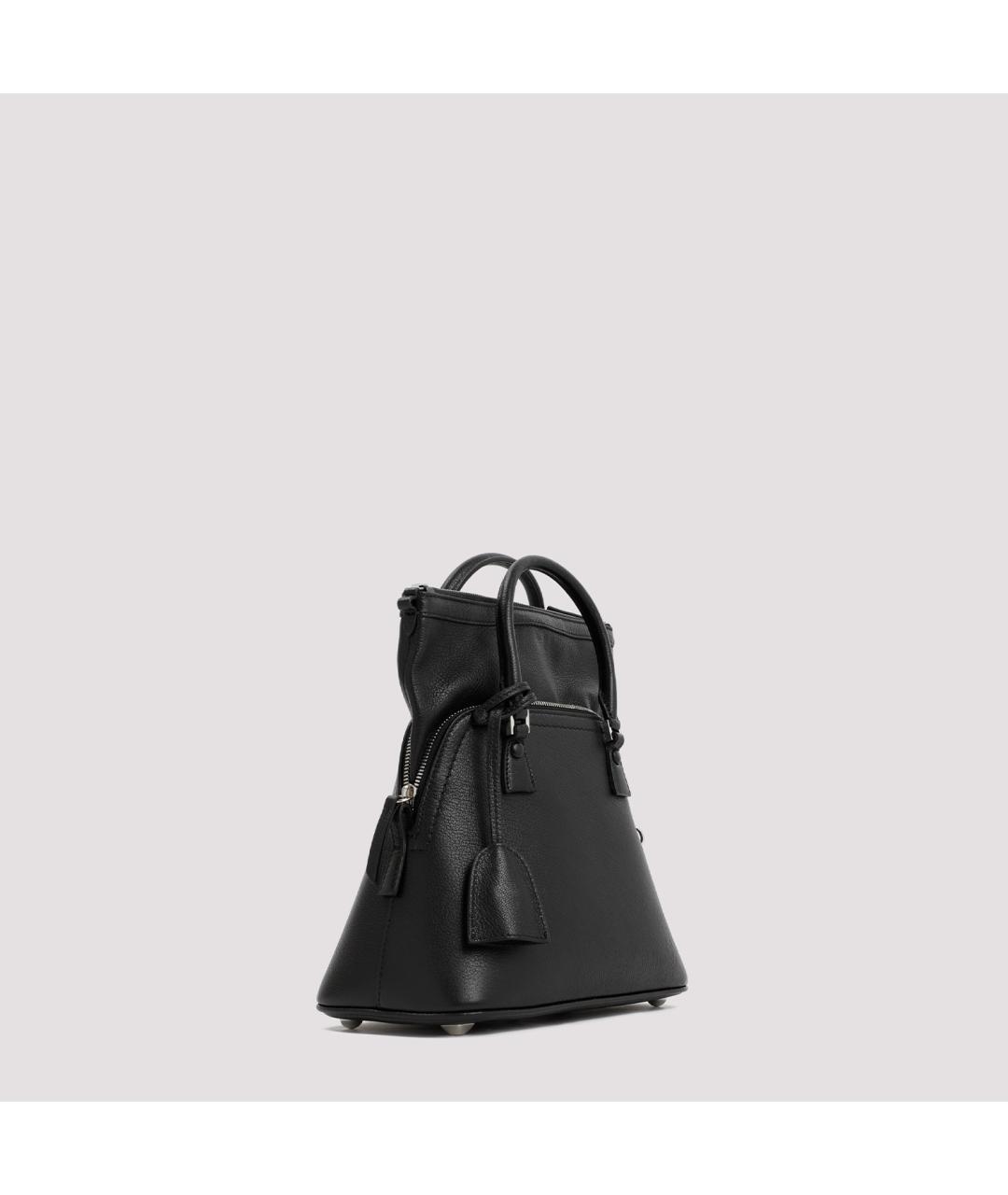 MAISON MARGIELA Черная синтетическая сумка через плечо, фото 4
