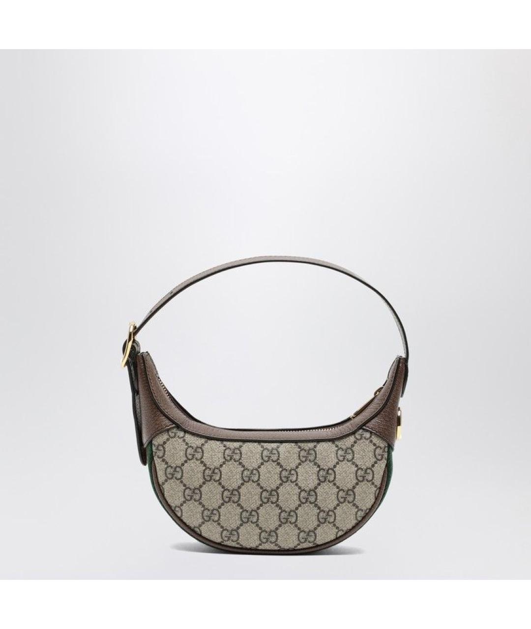GUCCI Бежевая сумка с короткими ручками из искусственной кожи, фото 2