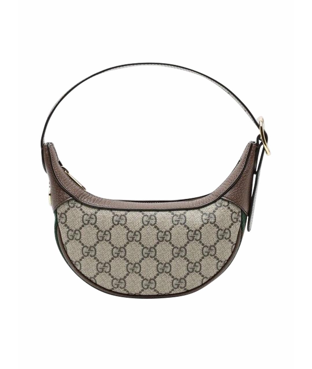 GUCCI Бежевая сумка с короткими ручками из искусственной кожи, фото 1