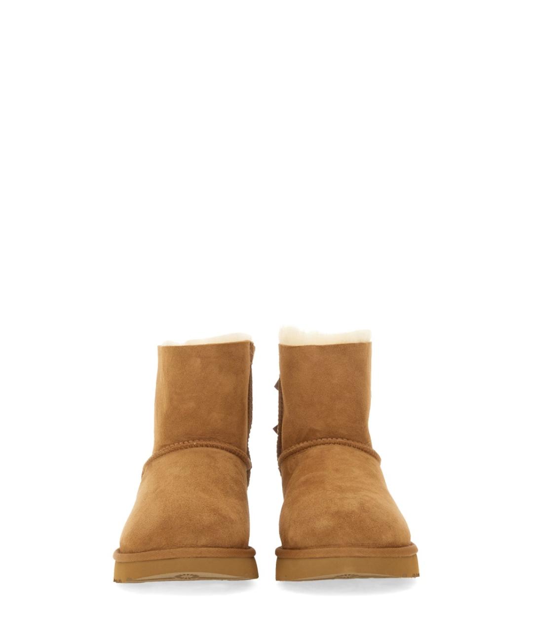 UGG AUSTRALIA Бежевые кожаные ботинки, фото 5