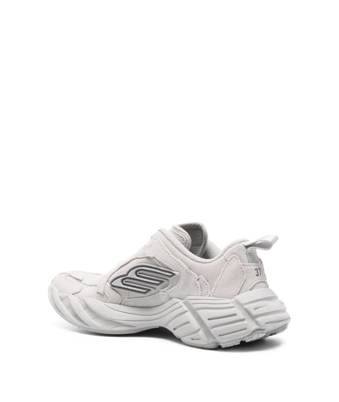 BALENCIAGA Белые кожаные кроссовки, фото 4