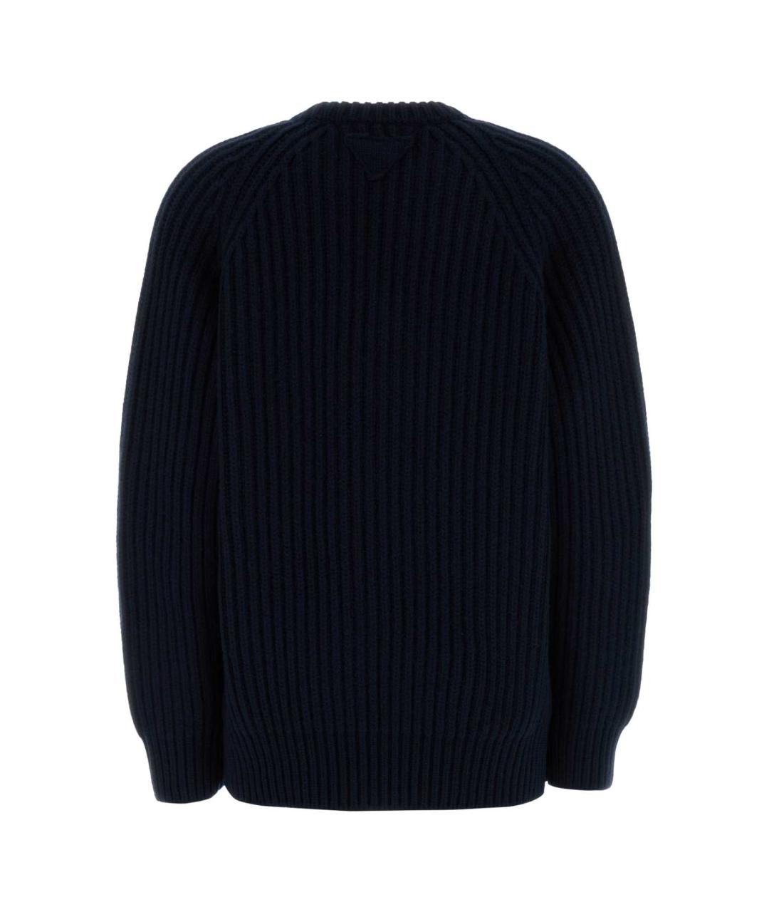 PRADA Темно-синий шерстяной джемпер / свитер, фото 2