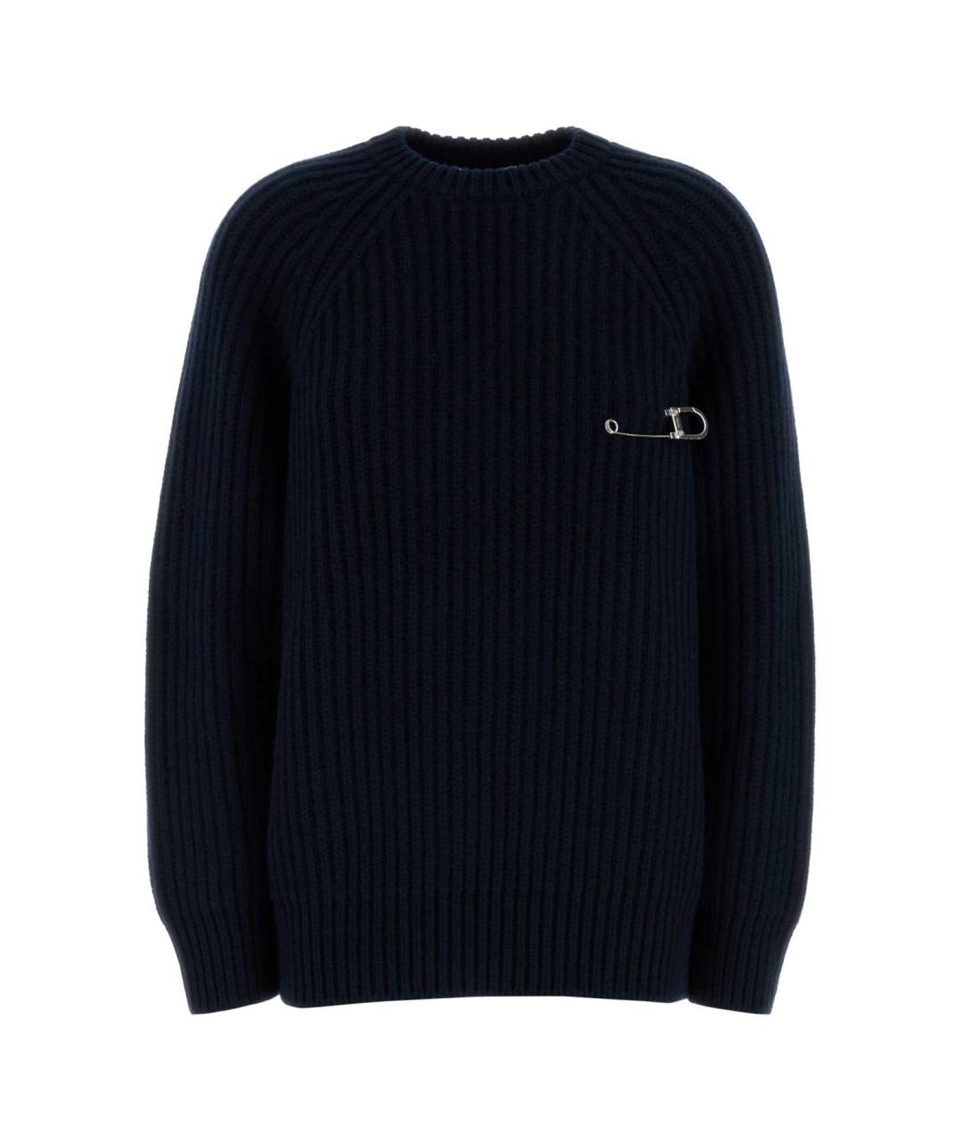 PRADA Темно-синий шерстяной джемпер / свитер, фото 1