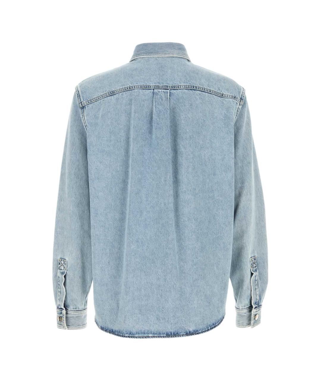 GUCCI Голубая хлопковая кэжуал рубашка, фото 2