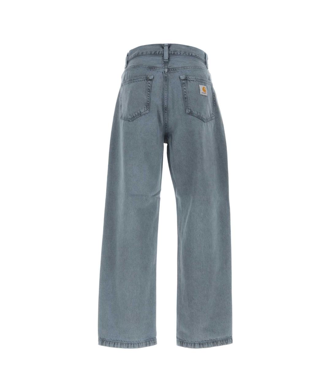 CARHARTT WIP Голубые хлопковые прямые джинсы, фото 2