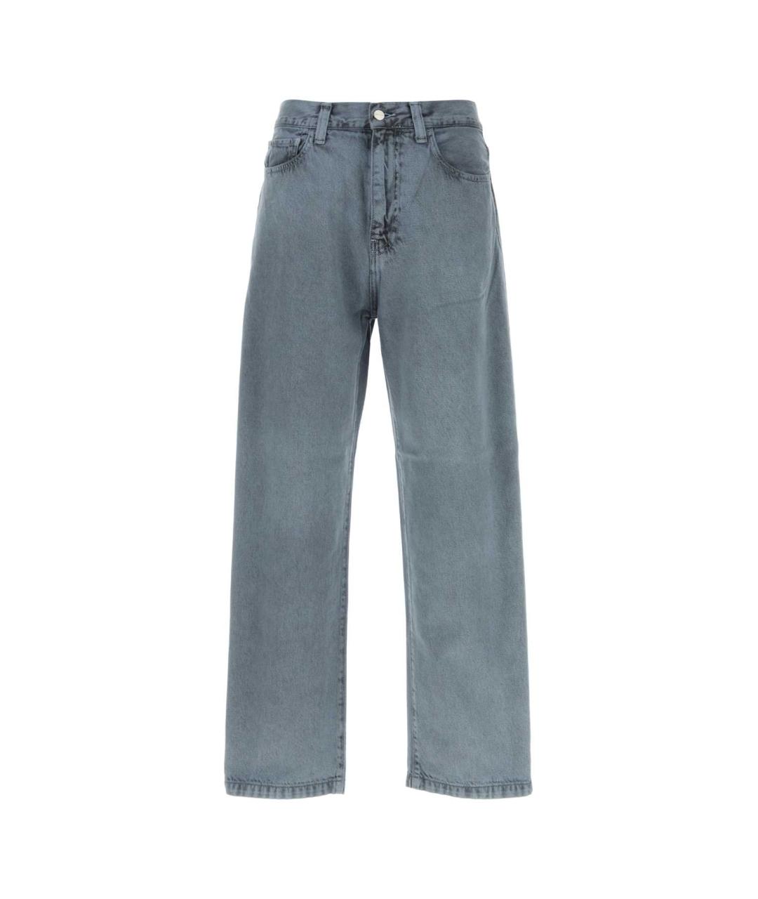 CARHARTT WIP Голубые хлопковые прямые джинсы, фото 1