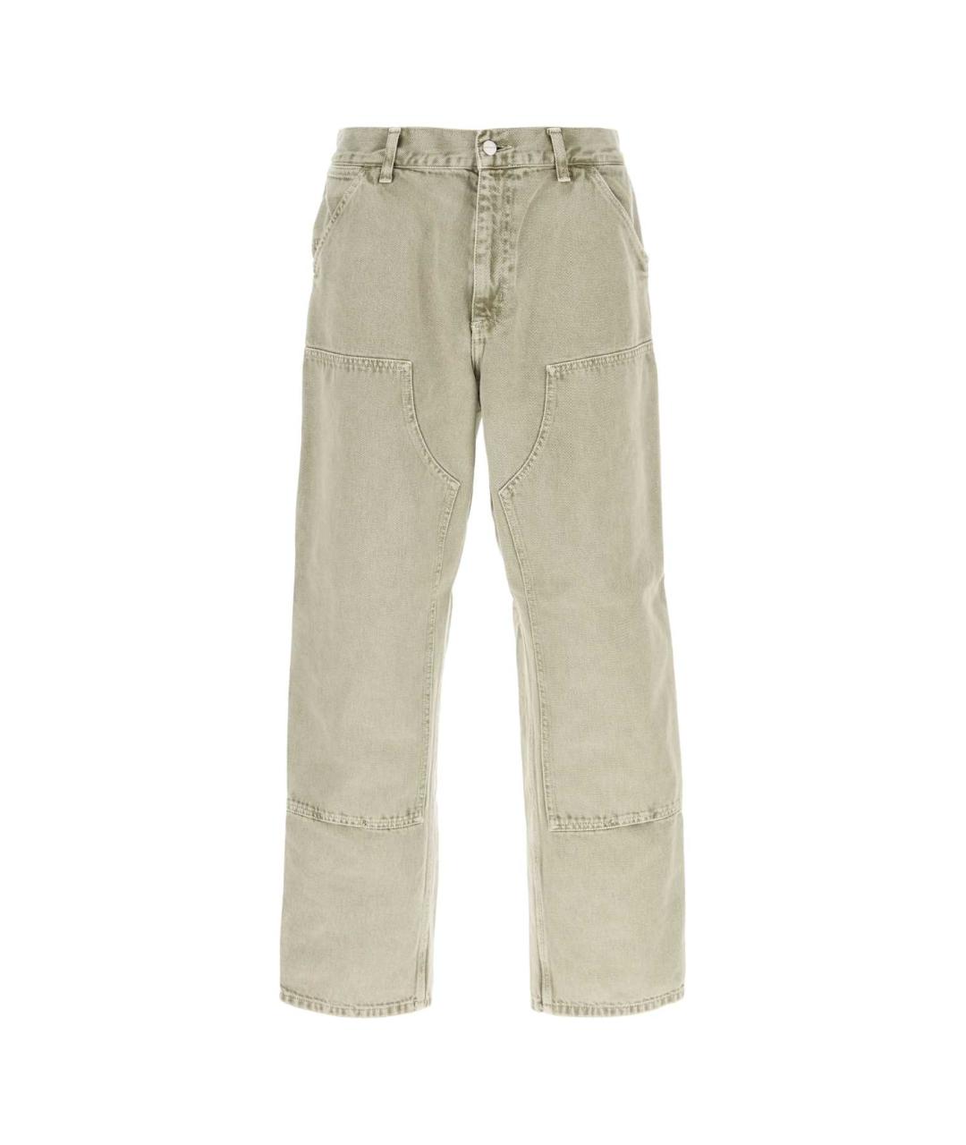 CARHARTT WIP Бежевые хлопковые повседневные брюки, фото 1