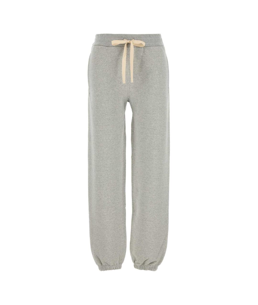 JIL SANDER Серые хлопковые спортивные брюки и шорты, фото 1