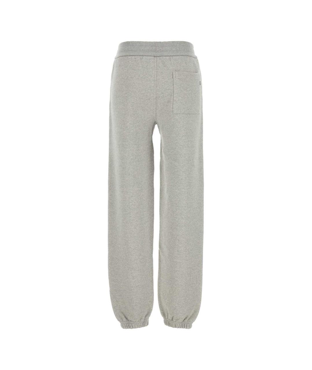 JIL SANDER Серые хлопковые спортивные брюки и шорты, фото 2