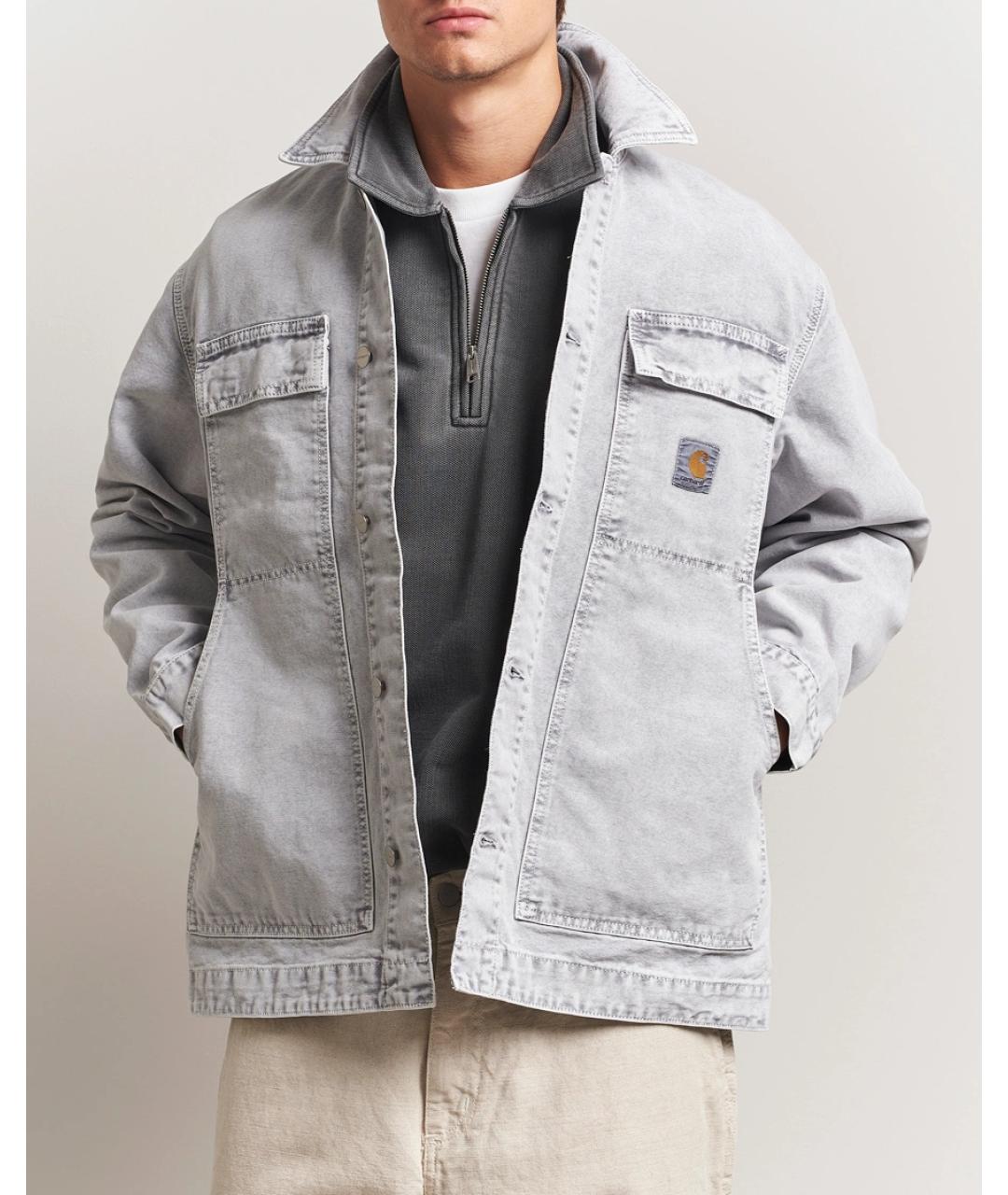 CARHARTT WIP Серая хлопковая куртка, фото 3