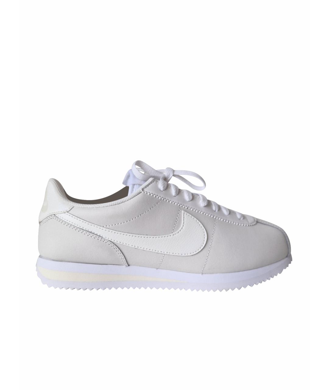NIKE Белые кожаные кроссовки, фото 1