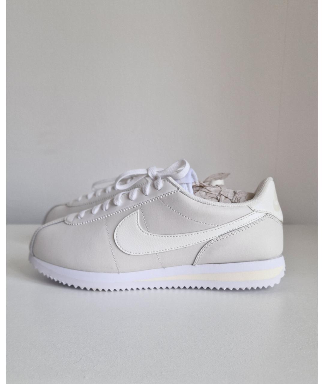 NIKE Белые кожаные кроссовки, фото 7