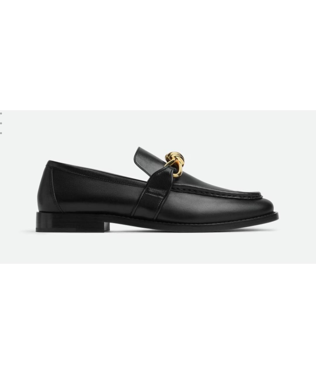 BOTTEGA VENETA Черные кожаные лоферы, фото 5