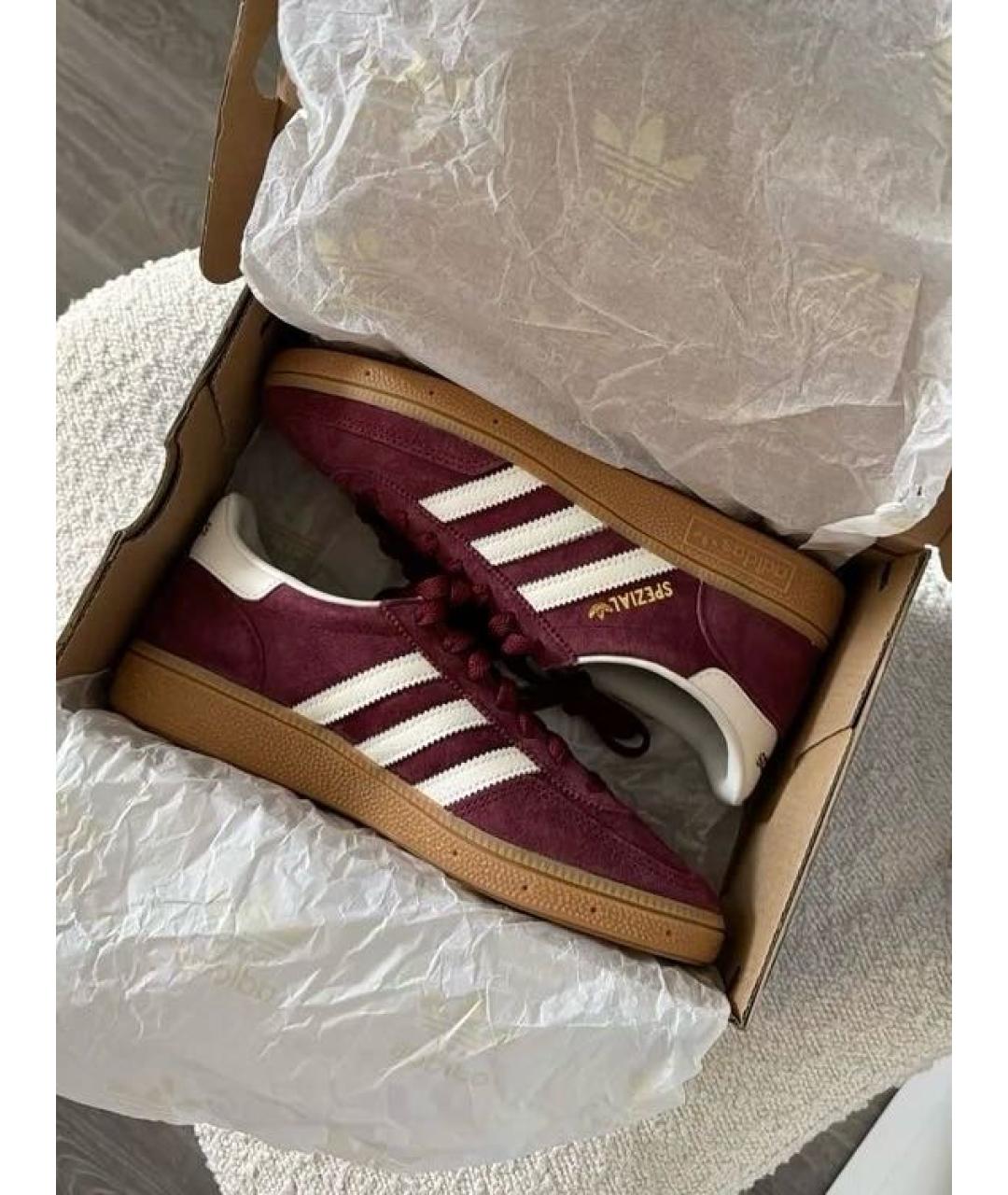 ADIDAS Бордовые замшевые кеды, фото 2