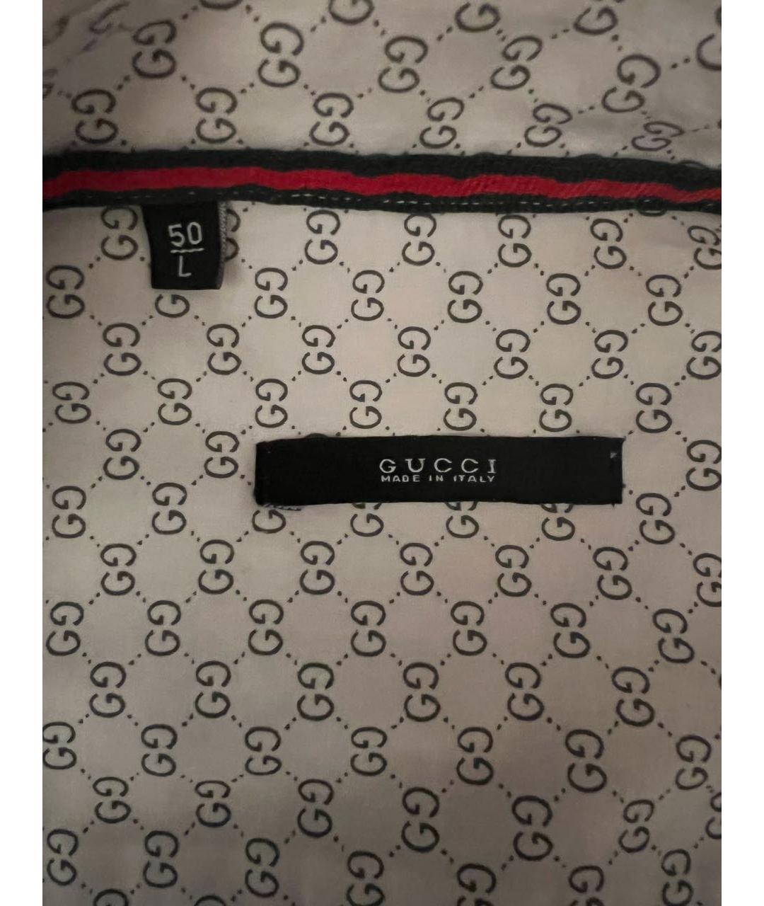 GUCCI Белая хлопковая кэжуал рубашка, фото 3