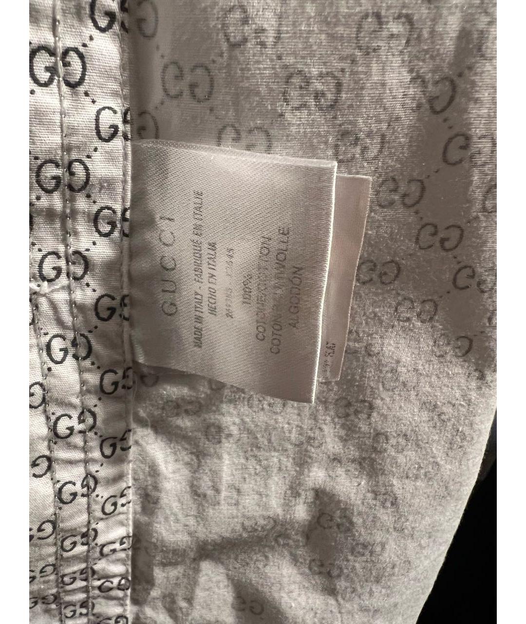 GUCCI Белая хлопковая кэжуал рубашка, фото 6